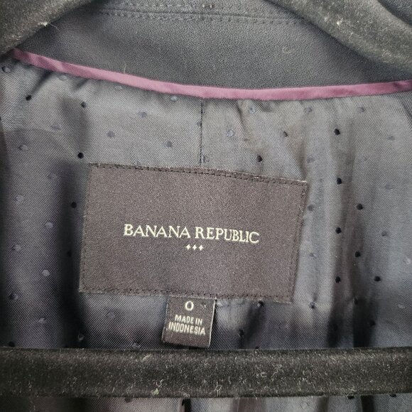 Banana Republic Black Blazer Jacket Career Professional Fitted Women's 0 - Picture 5 of 7